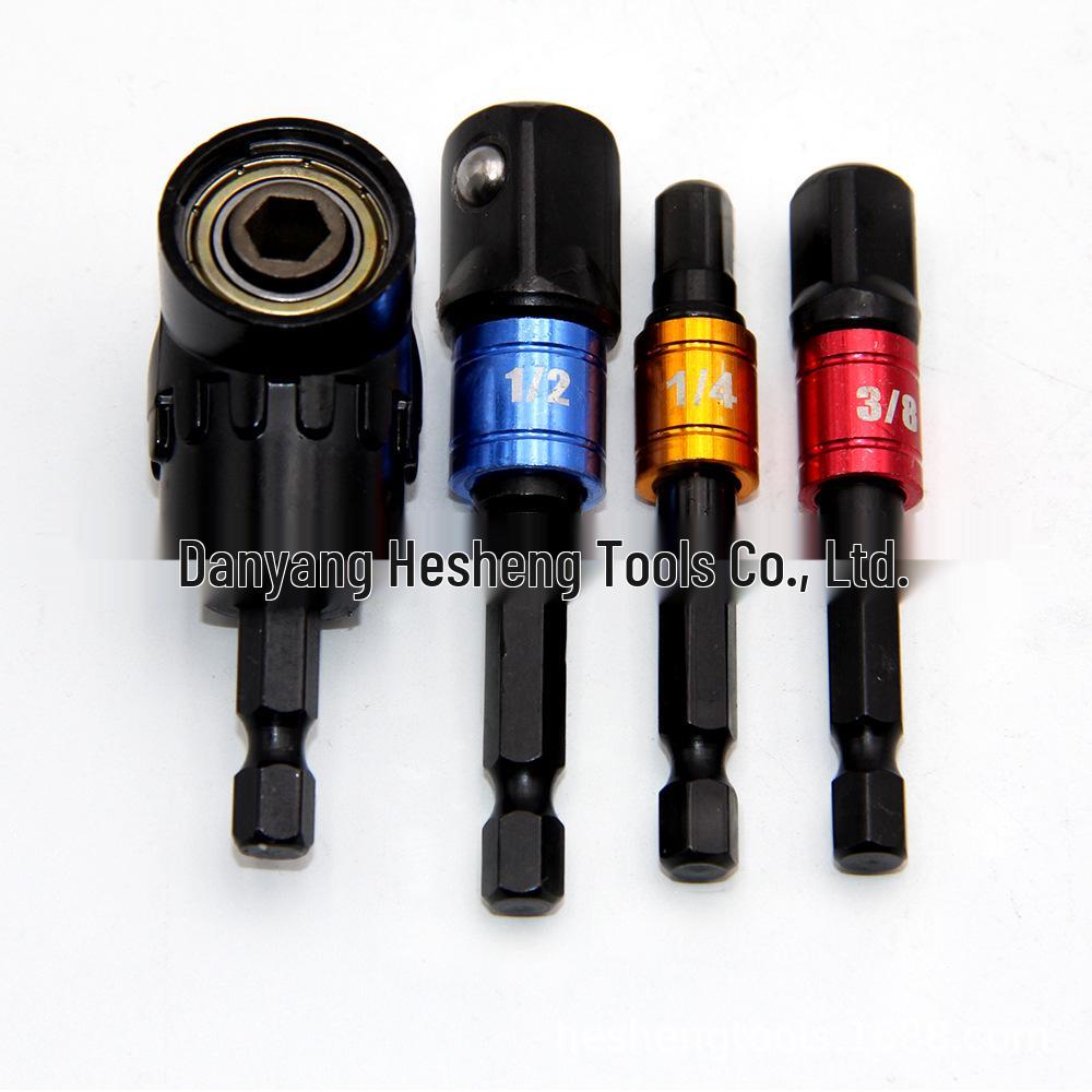 Набор из 3 предметов адаптеров для ударного гайковерта с шестигранным хвостовиком (1/2", 3/8", 1/4") для электрической отвертки