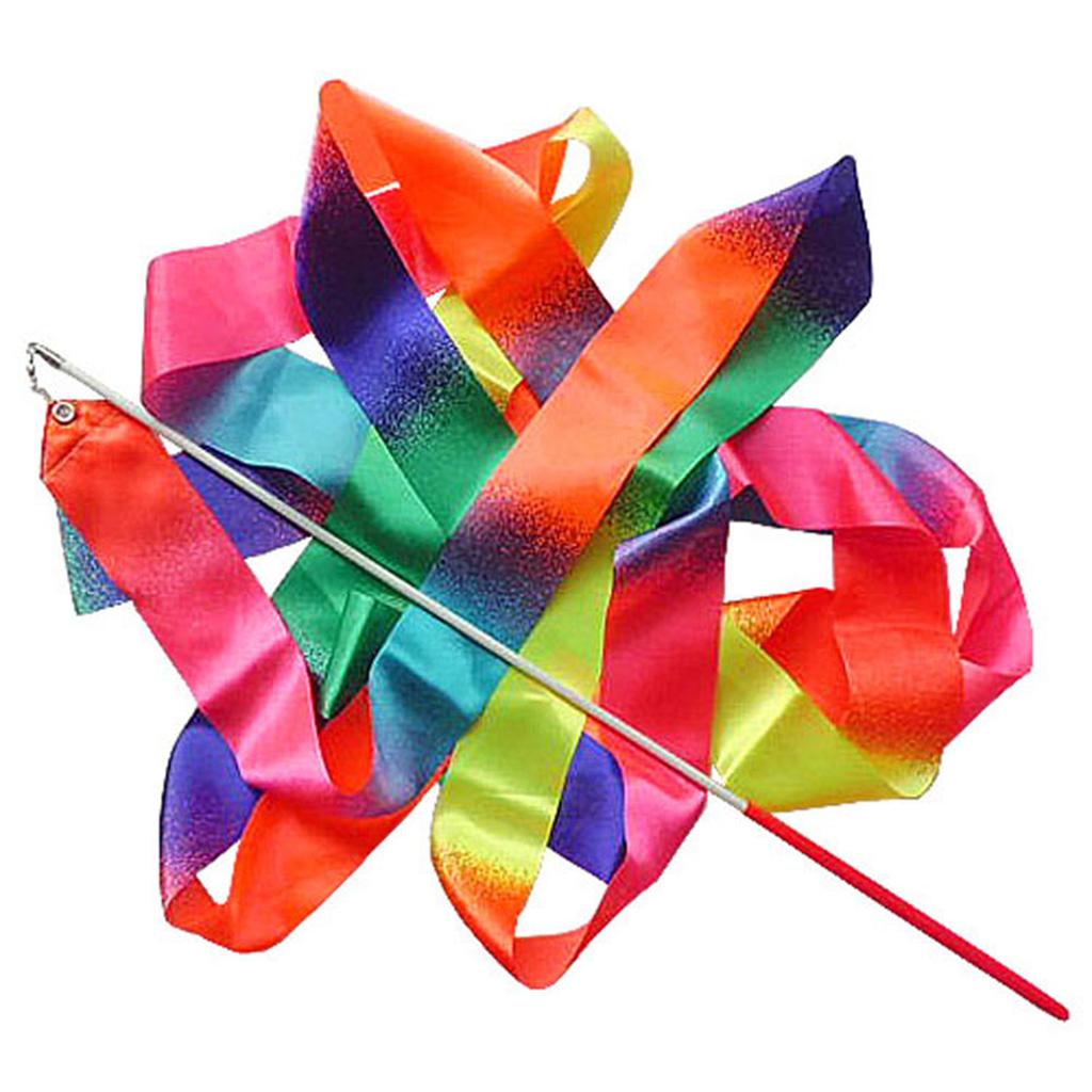 Sparkling Dance Ribbon Twirling Gymnastic Ribbon Long Ribbon Streamers Rhythmic Gymnastics Dancing Training Ribbon