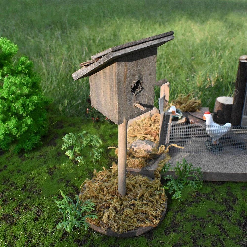 Wood Dollhouse Well Latrine Dolls Accessories Simulation Birdhouse Miniature Manger Figurine  Toy