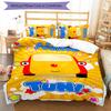 3pcs Custom Name Cartoon plim plim Bedding Set Duvet Cover Closure Includes 1 Duvet Cover & 2 Pillowcases for All Seasons Bedroom Decor