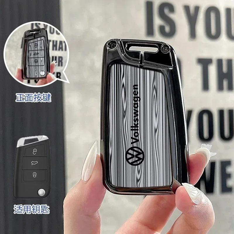 Weeden Pattern Car Smart Remote Key Case Cover Holder Shell For VW Volkswagen Tiguan MK1 MK2 Magotan Passat B8 Polo Golf 5 6 7 zj7