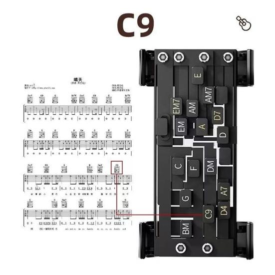 Гитарный аккордовый пресс Гитарный тренажер Помощь по аккордам Гитарный помощник Система обучения Инструменты для отработки аккордов для начинающих