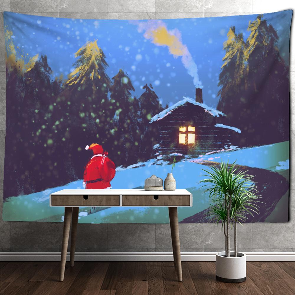 Гобелен из полиэстера с верблюжьим принтом, настенный рождественский узор, психоделическое колдовство, домашний декор для гостиной