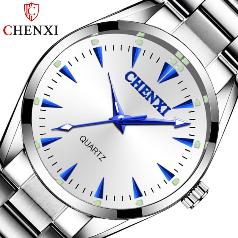 New TOP Brand Luxury Men's Watch With Box Business Watch 006A Stainless Steel Strap Men's Quartz Watches