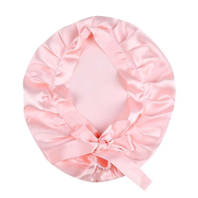 Factory Direct 100% Mulberry Silk Nightcap Adjustable Hair Care Hair Cap Woven Plain Style Pure Silk Bonnet for Sleep