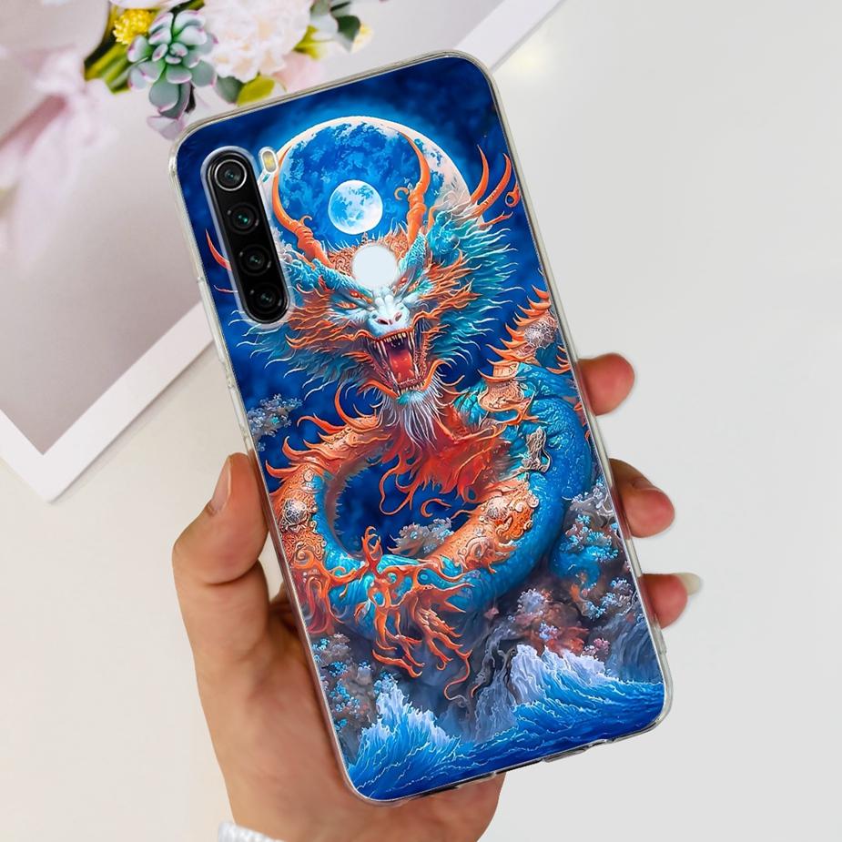 Чехол для Xiaomi Redmi Note 8 Чехол Note 8T Роскошный Расписной Чехол Прозрачный Силиконовый Чехол для Телефона Для Redmi Note 8 Pro Note8 Note8T Мягкий Чехол