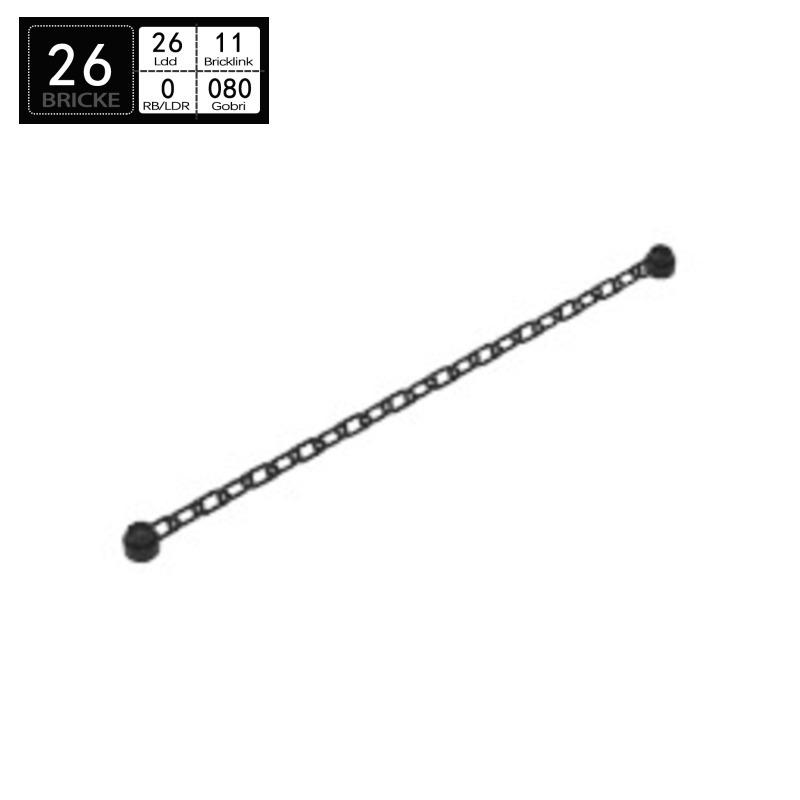 BRICKE 30104 Building Blocks, 16-17L Studded Chain, Compatible with LEGO Parts