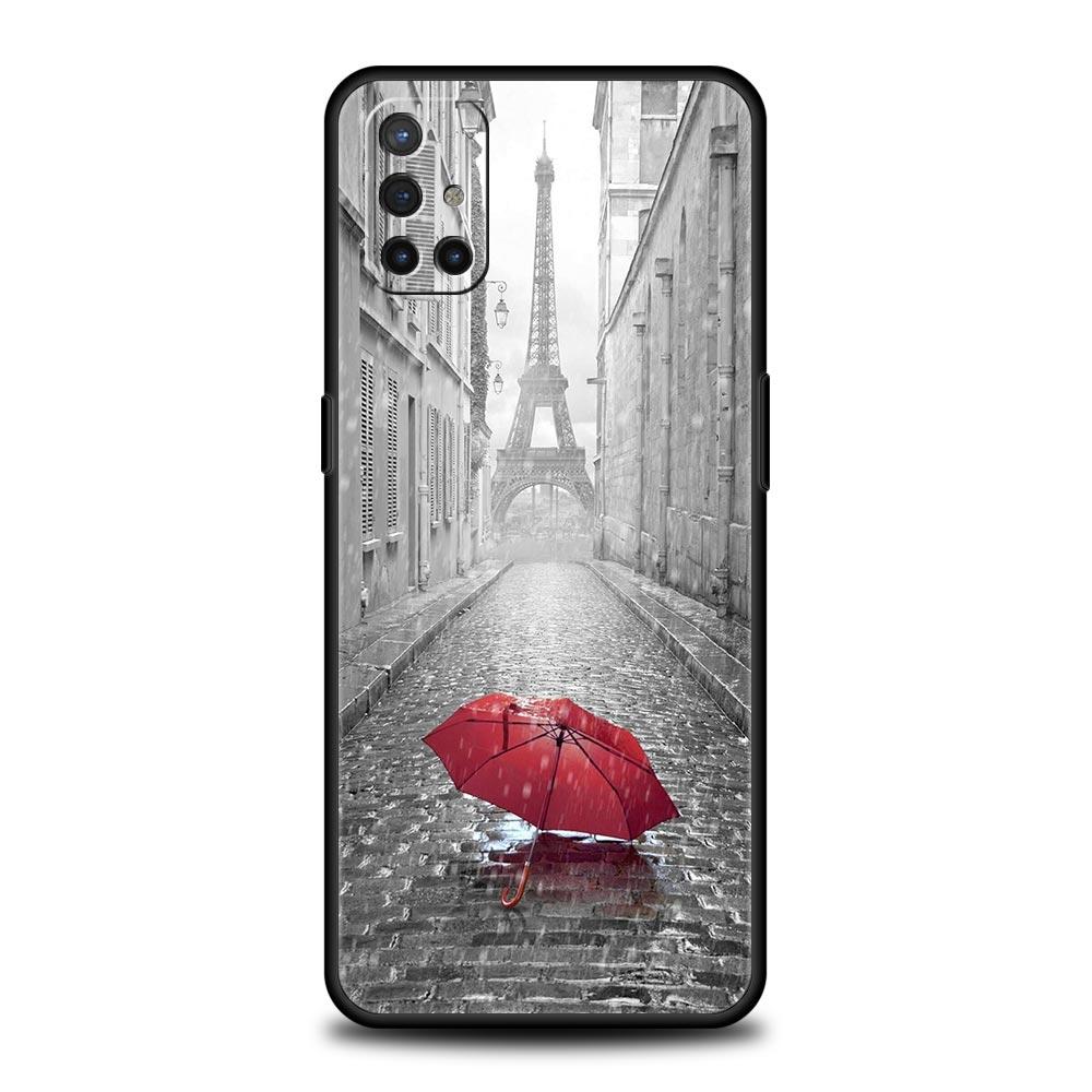 Чехол для телефона для OnePlus 15 13 12 11 10 9 8 7T Pro 13T 13R 12R 10R 9RT 8T Nord 2T CE 2 3 5G Lite Крышка Красный Зонт Эйфелева Башня
