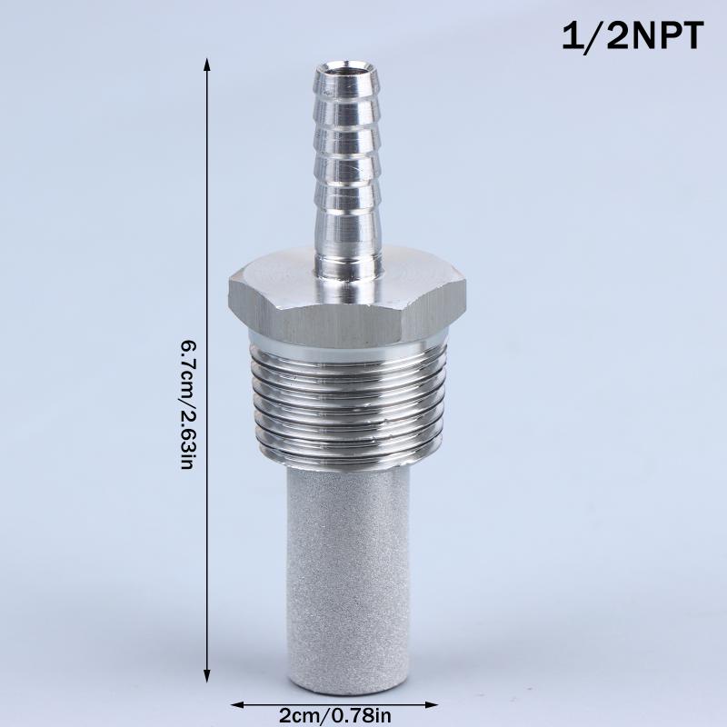 Stainless Steel Diffusion Stone 0.5 for Beer Wine Homebrew Tool Increases Carbonation Bubble Efficiency
