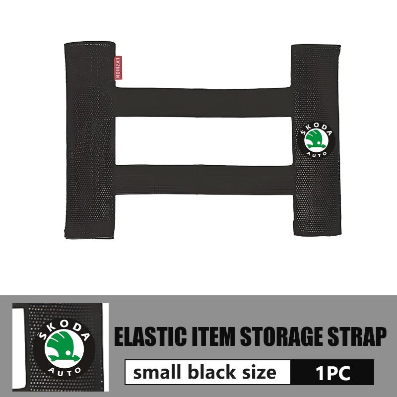 VIJT4 For Skoda Car Interior Organizer Back Rear Trunk Storage Mesh Fixed Straps Fabia 1 2 Octavia a7 RS Superb Rapid Yeti Karoq
