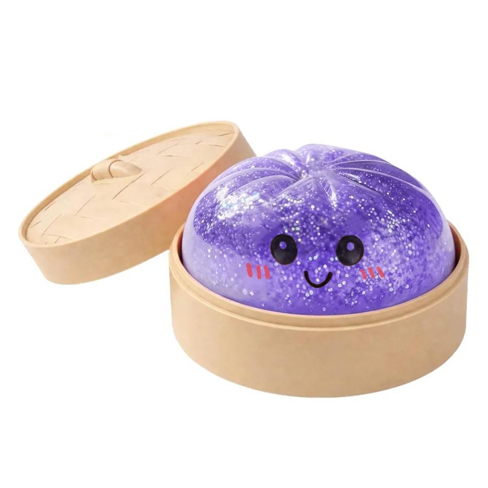 Glitter Dumpling Dumpling Squeeze Toy Stress Relief Slow Rising Sensory Fidget for Anxiety Gifts Relaxing Gifts
