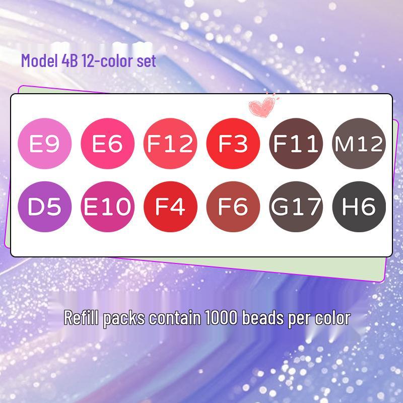 Набор для пополнения бусин Pinbeads Fusion Beans: Серия "Все цвета", 1000 бусин (2.6mm) для DIY-поделок из пазлов