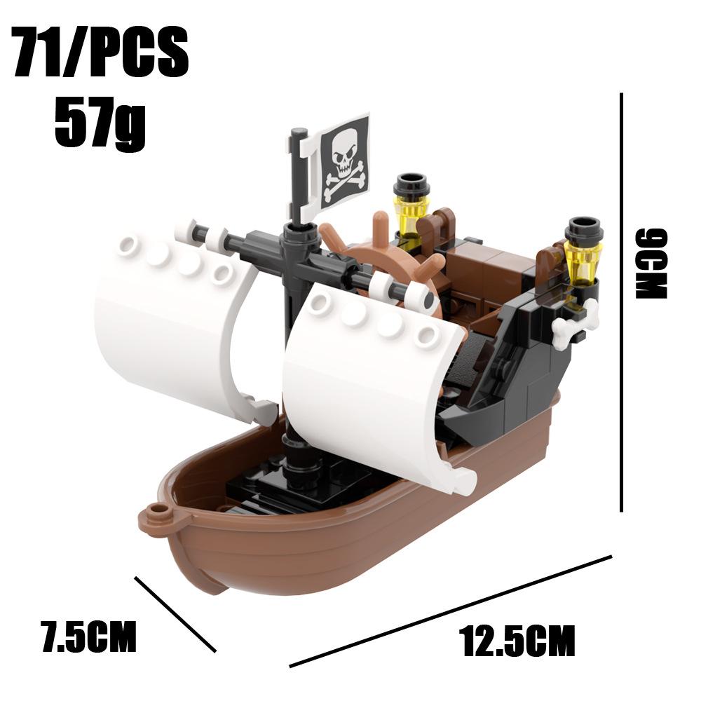 Город Творчество Средневековый Пиратский Корабль Рыболовная Лодка Сборка MOC DIY Модель Строительные Блоки Кирпичики Детские Игрушки Рождественский Подарок