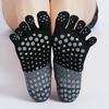 Five Fingers Yoga Socks Silicone Anti-slip Cotton Pilates Socks Women Backless Breathable Gym Fitness Running Dance Sports Socks