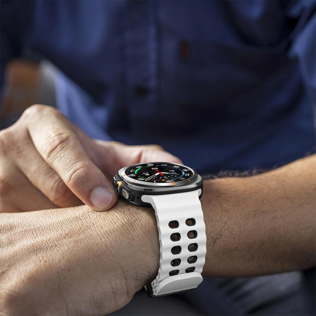 Браслет совместим с Samsung Galaxy Ultra 47 мм Мягкие дышащие двухцветные ремешки для часов Samsung Galaxy Ultra 47 мм