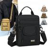Large Capacity Crossbody Bag Waterproof Oxford Shoulder Bag Multi-Pocket Travel Casual Messenger Bag for Men Women Business