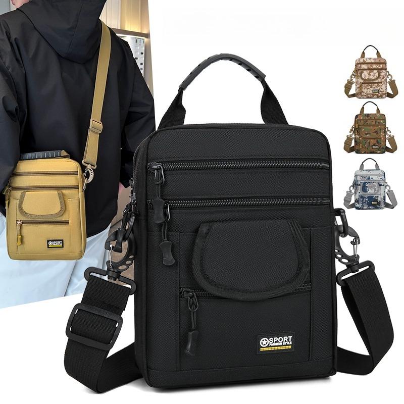 Large Capacity Crossbody Bag Waterproof Oxford Shoulder Bag Multi-Pocket Travel Casual Messenger Bag for Men Women Business