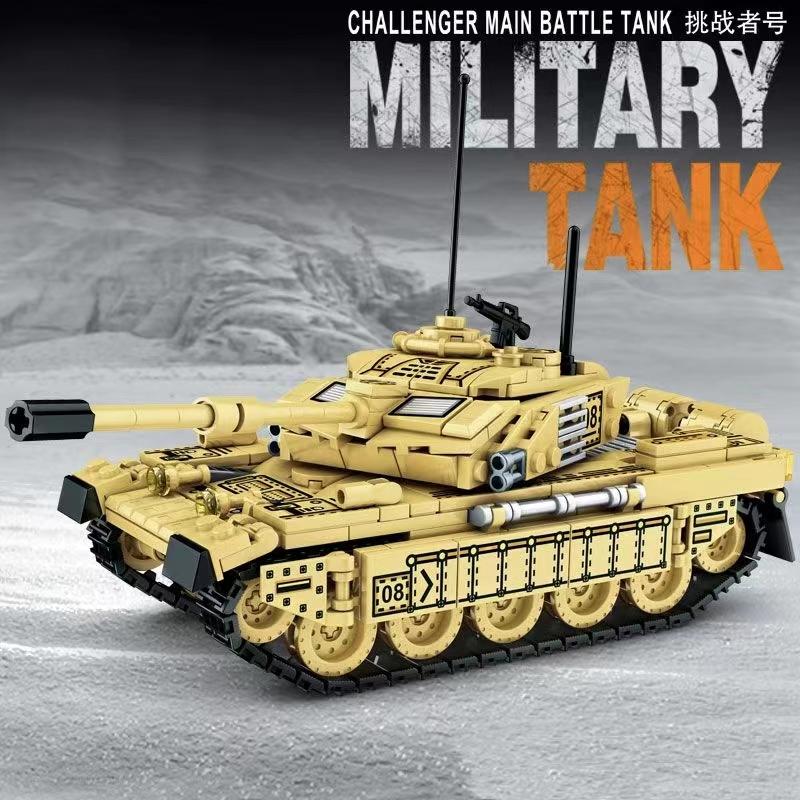 MOC 99A Основной боевой танк Военный Challenger Leopard Panther Тяжелый солдат Строительные блоки Модель Кирпичи Армия Игрушки для детей