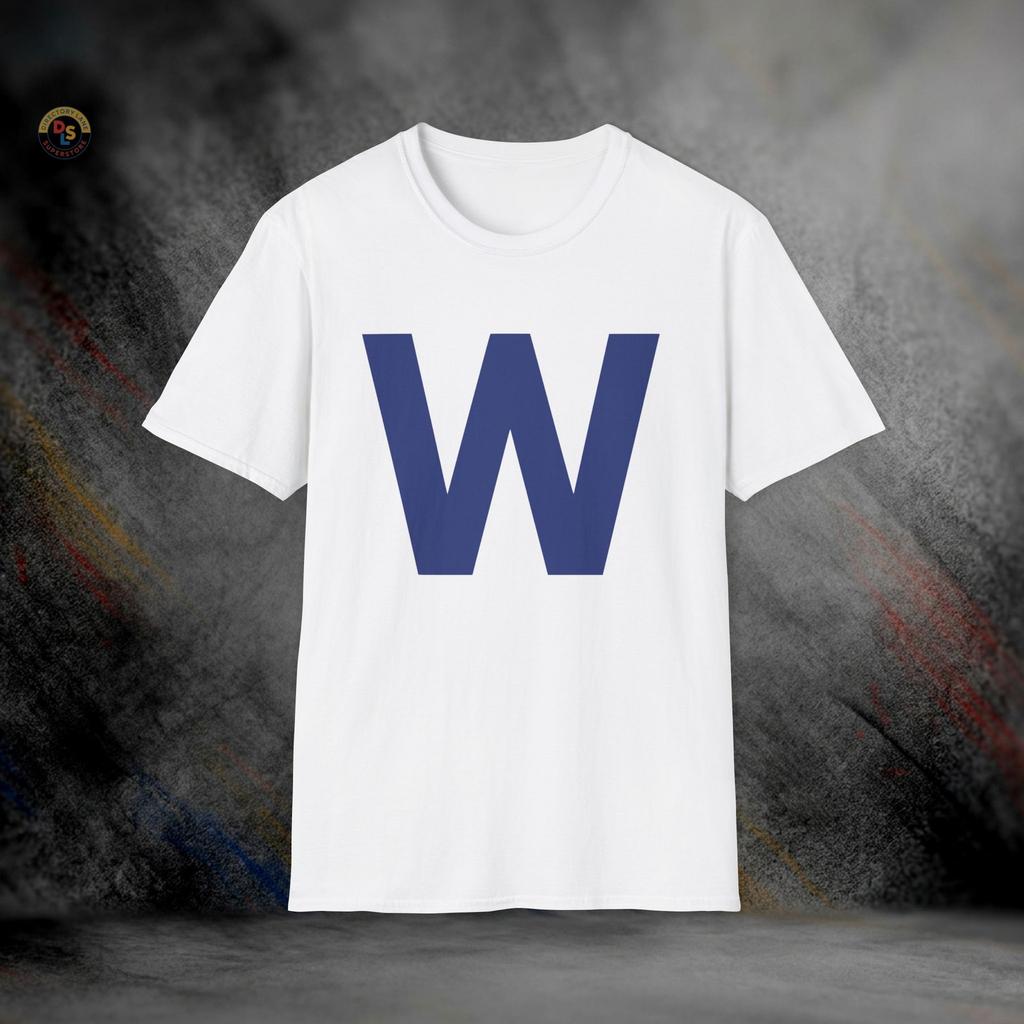 W Cubs Win Baseball T-Shirt | Softstyle Tee Unisex T-Shirt