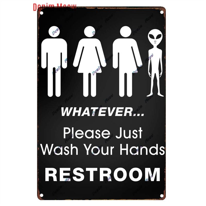 Смешная персонализированная туалетная комната, металлические жестяные таблички, винтажная табличка для туалета, настенное искусство в туалете, декор ванной комнаты, таблички для туалета, WY156