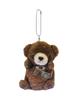 [Take Off] Brown Bear Plush Strap Initial Charm [R] Angel's Prank Series