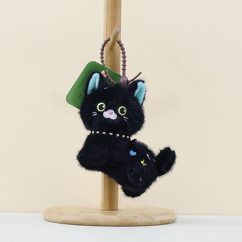 Little Cat Cute Keychain Cartoon Girl Backpack Decorative Pendant Doll Gift