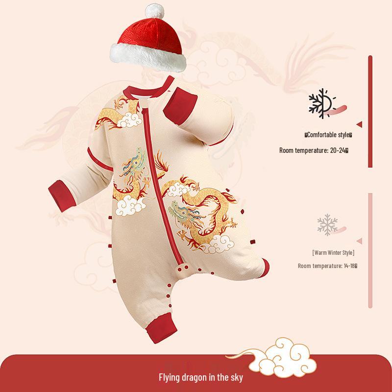 I-baby Стеганый вязаный комбинезон-мешок с ножками - Унисекс, одеяло против пинания, Новогодний стиль, Осенне-зимний тренд, Идеальный подарок на Двойной праздник.