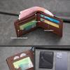 Men'S Short Pu Leather Causal Purses Male Folding Wallet Coin Business Id Cards Holder Slim Money Bag Men Pu Leather Wallet