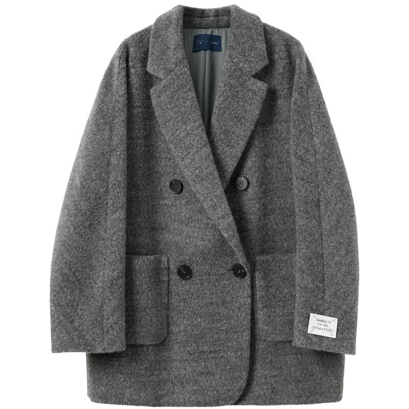 Sancai 2025 Winter Wool Blend Mid-Length Coat