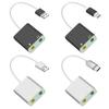 USB External Stereo Sound Card USB Sound Adapter USB To 3.5mm Microphones Speaker Sound Interfaces for PC Laptop