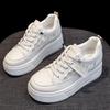 Small, Thick Soled, Height Increasing Mesh, White Shoes, Women's Summer Versatile, Breathable, Sports and Leisure Board Shoes