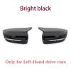 2Pcs Car Bright Black Side Rear View Mirror Cover Replacement For BMW 3 4 5 7 Series G20 G22 G30 G31 G38 G11 G12 2016 -