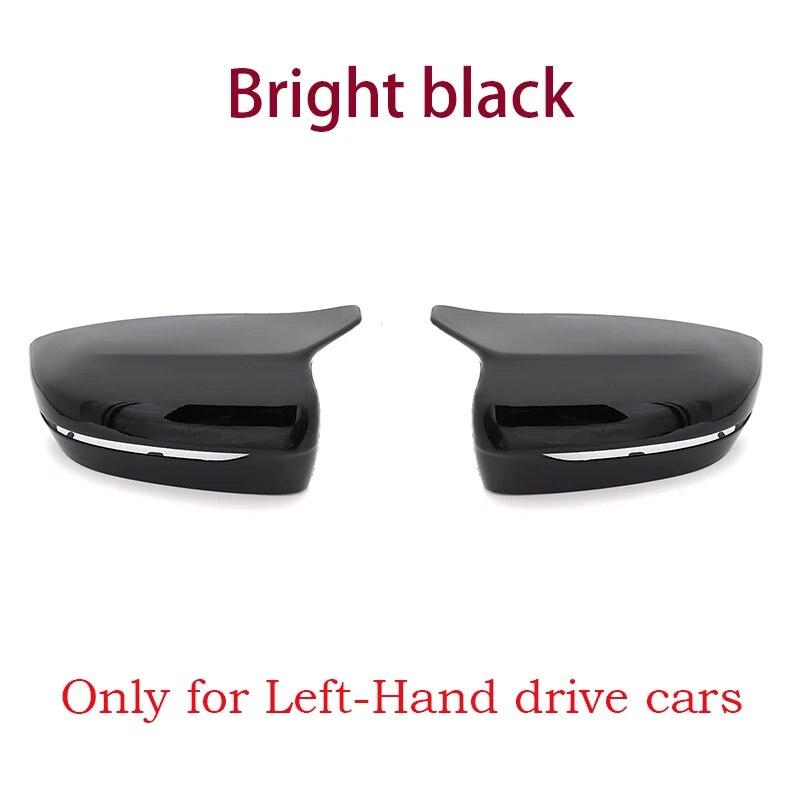 2Pcs Car Bright Black Side Rear View Mirror Cover Replacement For BMW 3 4 5 7 Series G20 G22 G30 G31 G38 G11 G12 2016 -