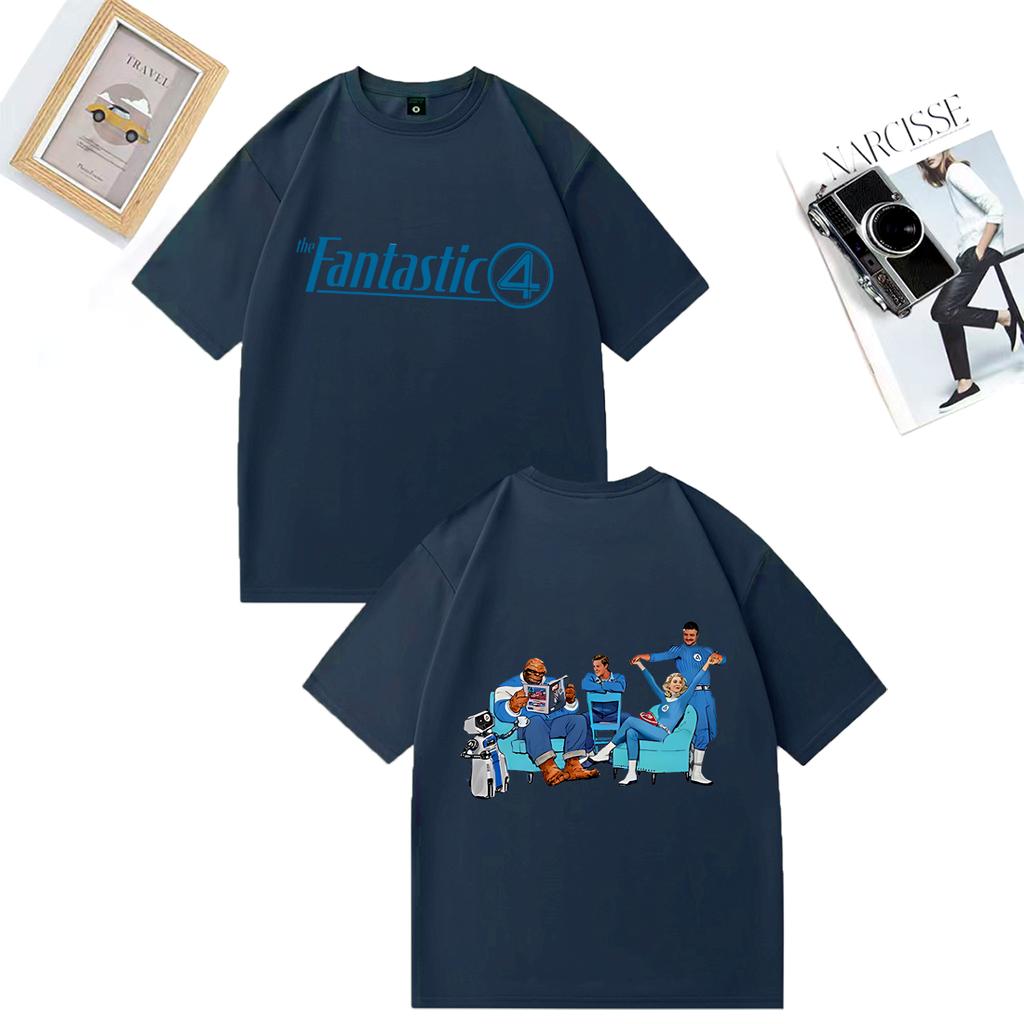 The Fantastic Four First Steps Graphics T shirt Unisex WOMENs Street Hip Hop vintage Oversized Cotton short sleeve ONeck T Shirts