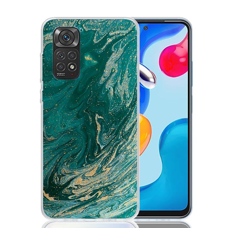 Granite Marble Phone Case For Xiaomi Redmi Note 13 14 15 Pro Plus 12S 12 14S 11S 11E 10 10S 11 11T 5G 4G Cover Coque Redmi Note