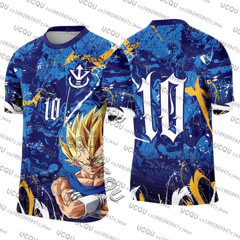 2025Японский Аниме Футбольная Майка Dragon Ball Мужская/Женская Оверсайз Футболка Летняя Быстросохнущая Спортивная Дышащая Bandai Косплей Футболка