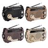 Solar Hand Crank Emergency Radio Rechargeable Waterproof Bluetooth-compatible Speaker AM/FM Solar Powered