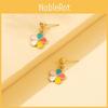 Colorful Flower Vibrant Earrings Elegant Alloy Crafted Simple Jewelry Womens