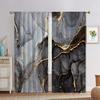 Contracted Marble Grain 3D Digital Printing Bedroom Living Room Window Curtains 2 Panels