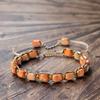 Fashion Jewelry Bracelets Bangles 5*7mm Bohemian Handmade Emperor Stone Beaded Bracelets Charm Woven Bangles Jewelry