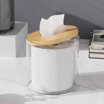 Коробка для хранения салфеток, диспенсер для рулонной бумаги, держатель для туалетной бумаги, настольная коробка для салфеток, контейнеры для салфеток с деревянной крышкой для ванной комнаты