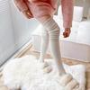 Женские вязаные чулки выше колена однотонные носки выше колена мягкие теплые гетры женские длинные носки