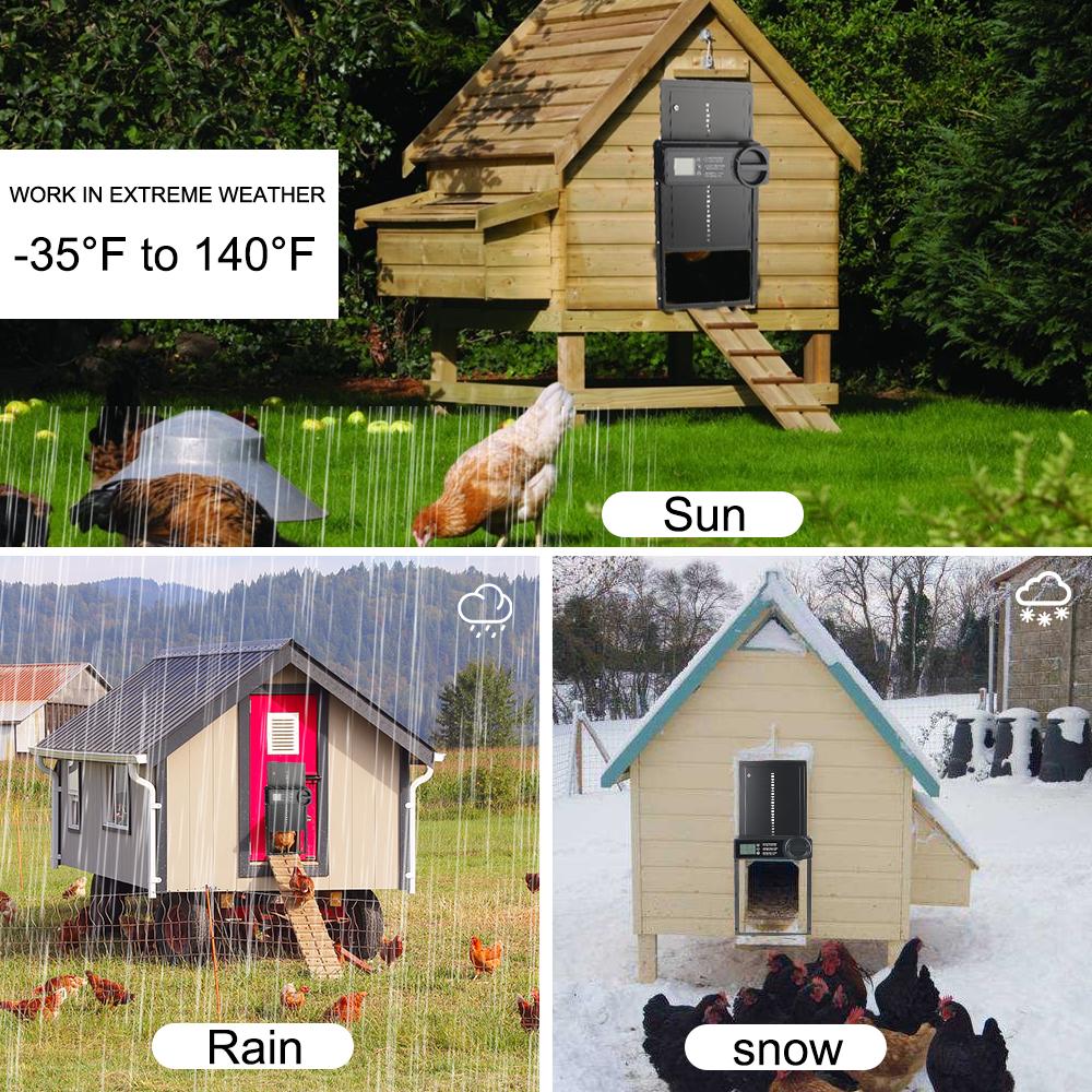 Pet Supplies Automatic Gate Chicken Coop Door Small Retractable Door Safety Gate Anti-Pinch Function Controlled Open Digital Kit