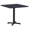 VidaXL Garden Table Black 80x80x75 Cm