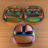 304 Stainless Steel Divided Dinner Plates Reusable Salad Barbecue Plate  Toddlers