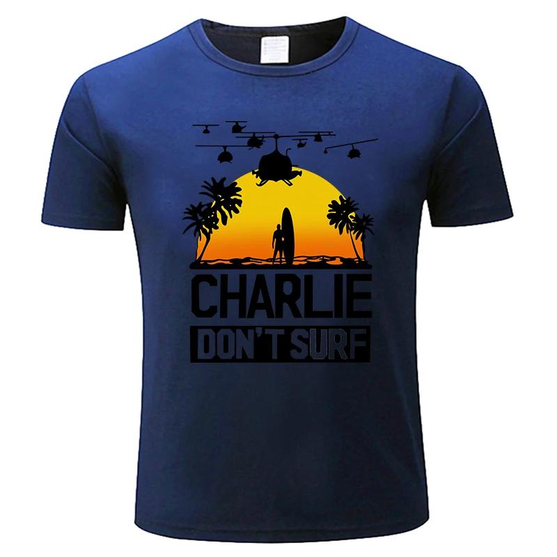 Футболка Charlie Dont Surf мужская Фильм Апокалипсис сегодня Мужская футболка Мода Хлопковая футболка Повседневная Уличная одежда Мужская одежда
