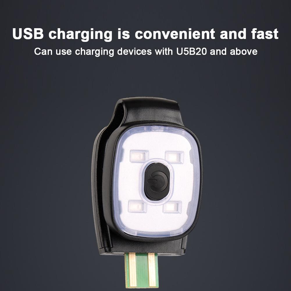 1-10 шт. Светодиодный фонарик-клипса 3 режима USB-перезаряжаемый Накладной на кепку шляпу Свет для ночного бега Предупреждающий световой сигнал Портативный налобный фонарь