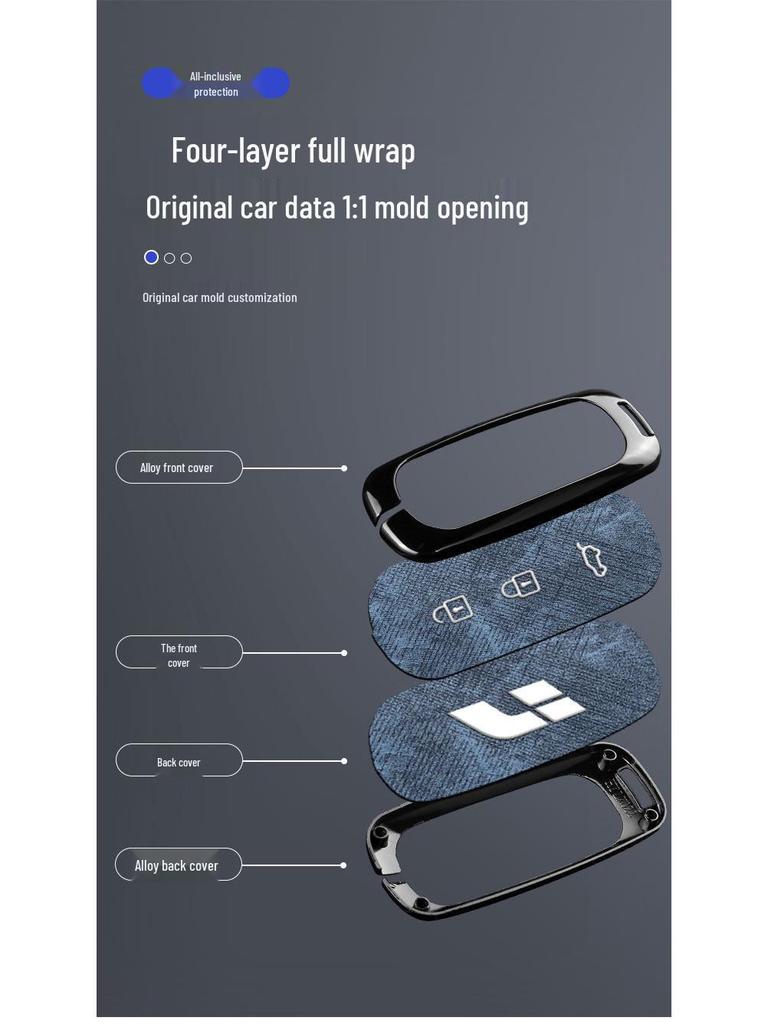 Ideal Key Case for L9/L8/L7/L6/Mega: Premium Car Accessory with Protective Shell and High-End Buckle