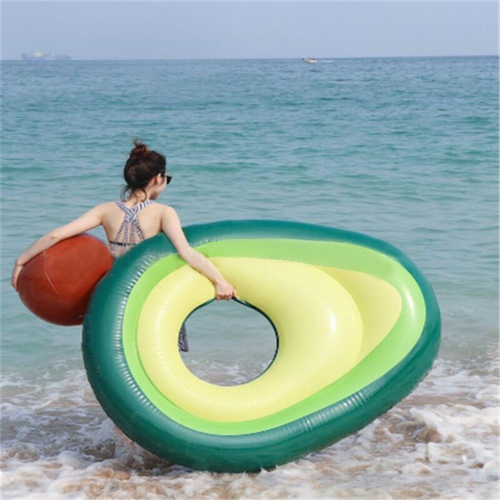 Avocado Swimming Ring With Removable Ball Pool Floats Air Mattress Pool Accessories Toys Inflatable Supplies