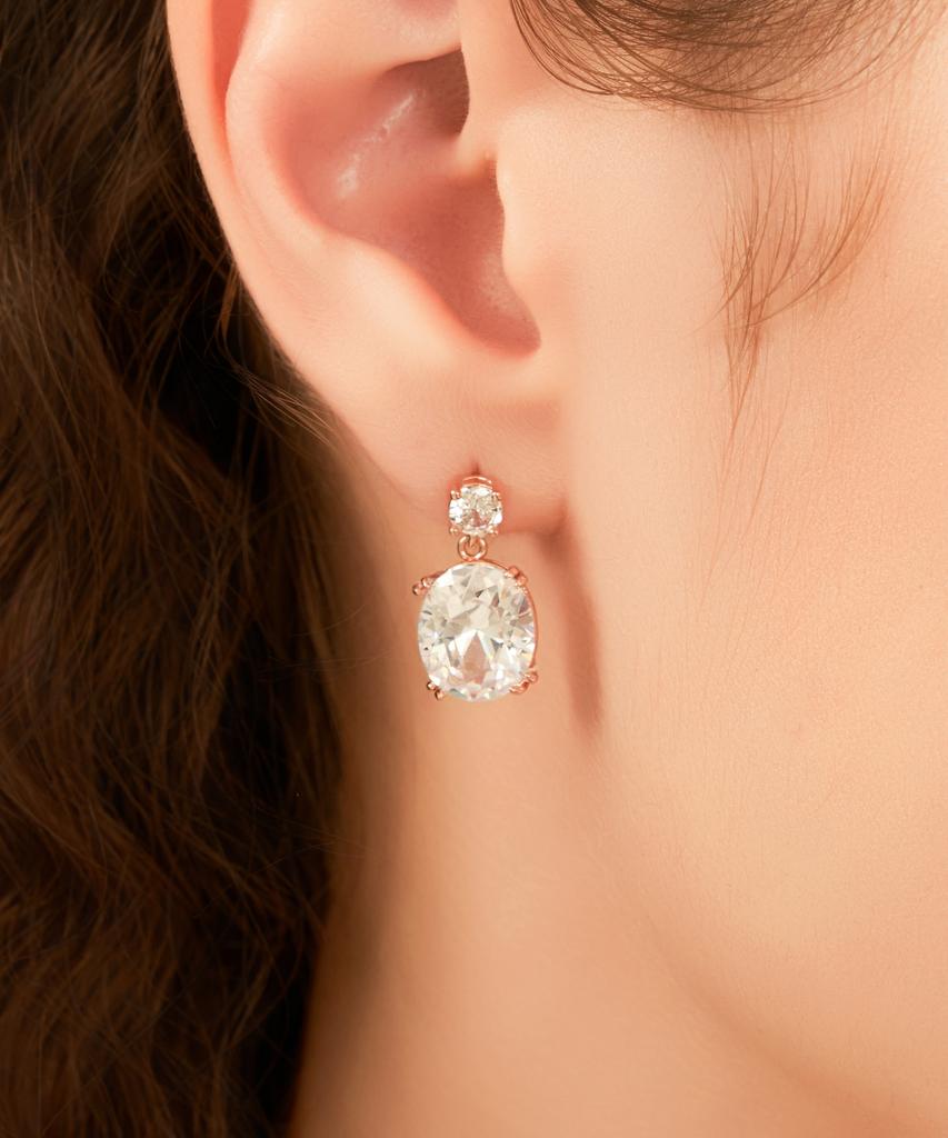 Ellejewelry 14K Gf Смелые серьги-гвоздики с кубическим цирконием Elgpee582